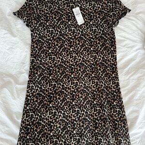 American Eagle Outfitters Leopard Print Top - Brown and Black